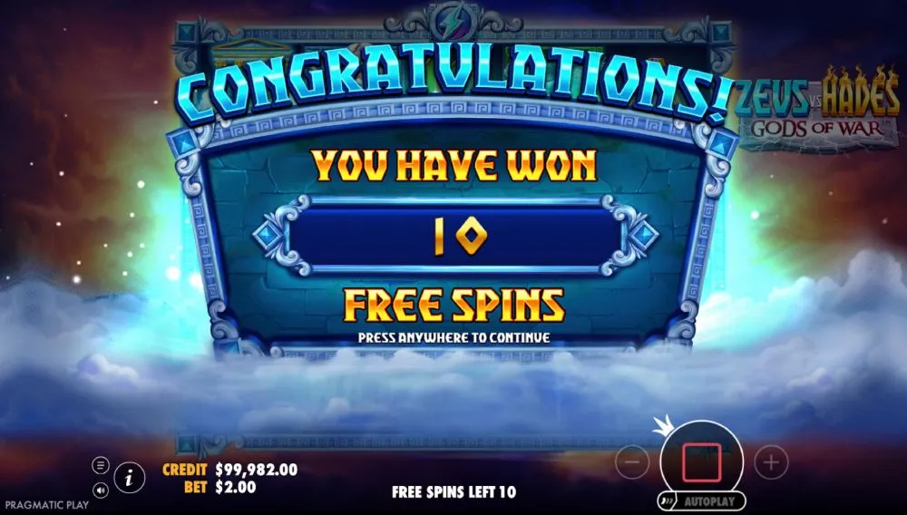 Wersja pr&oacute;bna Zeus vs Hades od Pragmatic Play